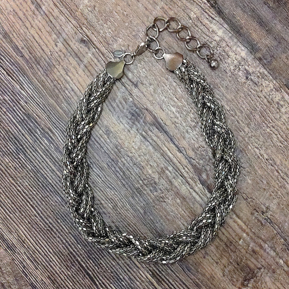 🔖3for$25 Express | Silver Braided Adjustable Statement Choker Necklace